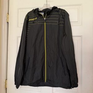 UHLSport UHL Sport Soccer Goalkeeper Windbreaker Men's Black Jacket Size XL